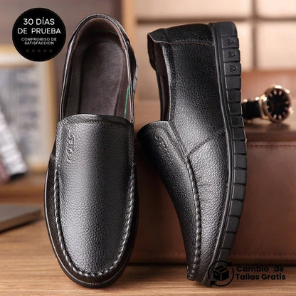 StepFlex Elegance – Zapato Ortopédico De Cuero Con Suela Blanda